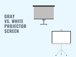 gray vs white projector screen